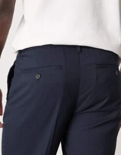 Selected Homme Relaxed Tapered Fit Waistband Trouser In Navy For Men Sky Captain -Modish Mens Shop 206537078 4