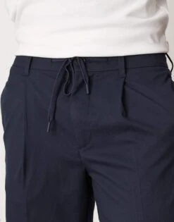 Selected Homme Relaxed Tapered Fit Waistband Trouser In Navy For Men Sky Captain -Modish Mens Shop 206537078 5