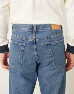 Selected Homme Cole Regular Tapered Fit Jeans In Blue Wash For Men Blue Denim -Modish Mens Shop 206537652 4