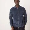 Selected Homme Zip Thru Cord Shirt In Navy For Men Sky Captain