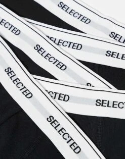 Selected Homme 3 Pack Trunks In Black With Waistband For Men -Modish Mens Shop 206543816 3