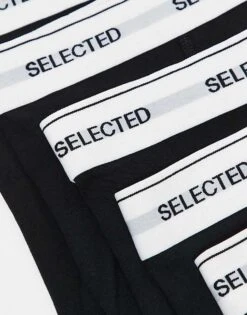 Selected Homme 3 Pack Trunks In Black With Waistband For Men -Modish Mens Shop 206543816 4