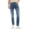 Selected Homme Leon Slim Fit Jeans In Medium Blue For Men Medium Blue Denim