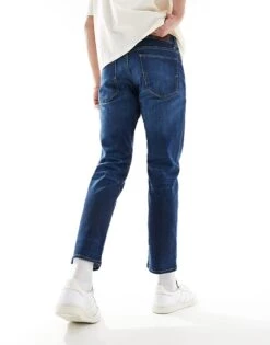 Selected Homme Scott Straight Fit Jeans In Medium Blue For Men Dark Blue Denim -Modish Mens Shop 206614690 4
