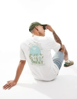 Selected Homme Oversized T-shirt With Bahamas Tennis Club Print In White For Men White Alyssum -Modish Mens Shop 206679754 1 whitealyssum 1