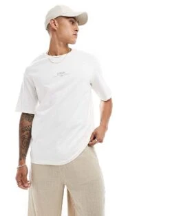 Selected Homme Oversized T-shirt With Japan Backprint In White For Men White Alyssum -Modish Mens Shop 206679826 3