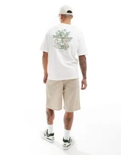 Selected Homme Oversized T-shirt With Japan Backprint In White For Men White Alyssum -Modish Mens Shop 206679826 4