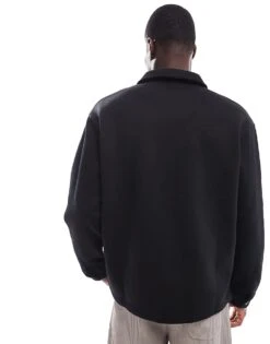 Selected Homme Oversized Jersey Shirt In Black For Men -Modish Mens Shop 206734910 4