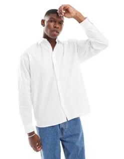 Selected Homme Oversized Boxy Shirt In White For Men -Modish Mens Shop 206735003 1 white 1