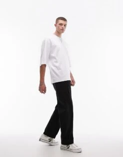 Selected Homme Loose Fit Chino Trouser In Black For Men
