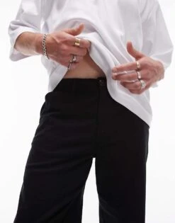 Selected Homme Loose Fit Chino Trouser In Black For Men -Modish Mens Shop 206743615 4