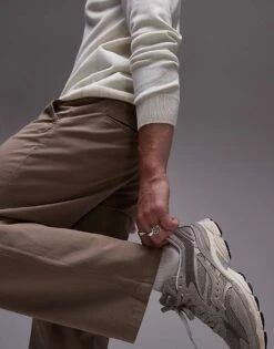 Selected Homme Loose Fit Chino Trouser In Beige For Men Greige -Modish Mens Shop 206743750 4