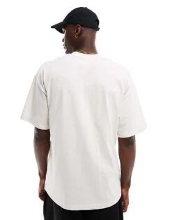 Selected Homme Super Oversized T-shirt With Central Plant Print In Cream For Men White Sand -Modish Mens Shop 206751073 4