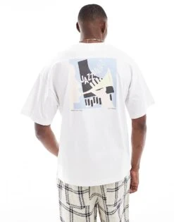 Selected Homme Super Oversized T-shirt With Jazz Backprint In White For Men -Modish Mens Shop 206755428 1 white 1