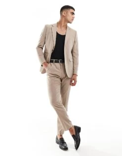 Selected Homme Neil Regular Fit Suit In Cream