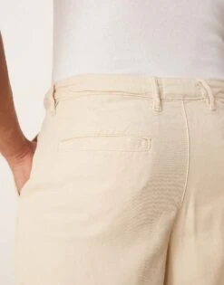 Selected Homme Wide Fit Pleated Trouser In Cream For Men Fog -Modish Mens Shop 206870143 4