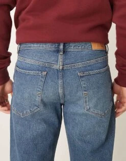 Selected Homme Scott Straight Fit Jeans In Blue Wash For Men Medium Blue Denim -Modish Mens Shop 206934691 4