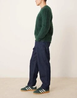 Selected Homme Kobe Loose Fit Jeans In Dark Navy For Men Dark Blue Denim -Modish Mens Shop 206935035 3