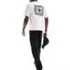Selected Homme Oversized T-shirt With Grape Backprint In Cream For Men White Sand