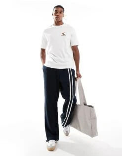 Selected Homme Oversized T-shirt With Bright Graphic Backprint In White For Men White Alyssum -Modish Mens Shop 206944180 4