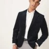 Selected Homme Single Breasted Blazer In Navy Cord For Men Navy Blazer