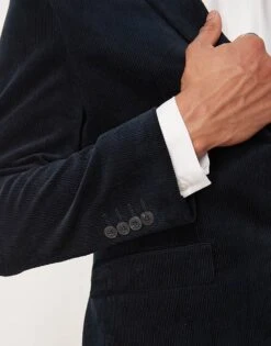 Selected Homme Single Breasted Blazer In Navy Cord For Men Navy Blazer -Modish Mens Shop 206945314 5