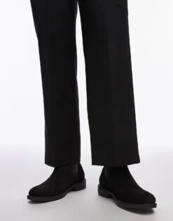 Selected Homme Suede Chelsea Boots In Black For Men