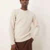 Selected Homme Knitted Jumper In Cream Speckle For Men Moonbeam