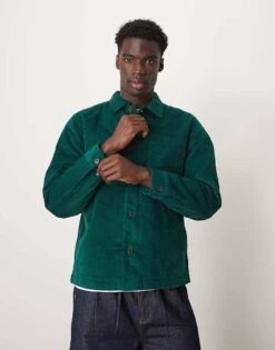 Selected Homme Textured Padded Overshirt In Green For Men -Modish Mens Shop 206945362 1 green 1