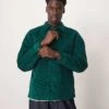 Selected Homme Textured Padded Overshirt In Green For Men