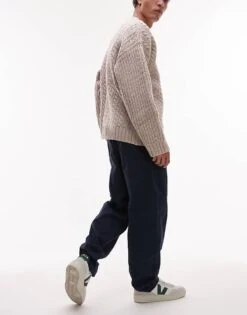 Selected Homme Dennis Loose Fit Trousers In Navy For Men Navy Blazer -Modish Mens Shop 206945422 3