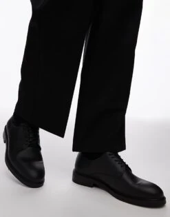 Selected Homme Leather Derby Shoes In Black For Men -Modish Mens Shop 206945506 3