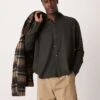 Selected Homme Oversized Shirt In Dark Green For Men Foresst Night