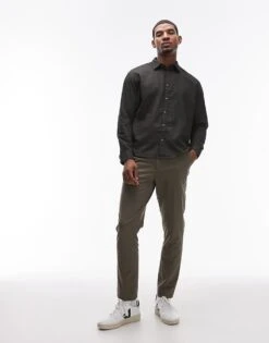 Selected Homme Oversized Shirt In Dark Green For Men Foresst Night -Modish Mens Shop 207004146 3