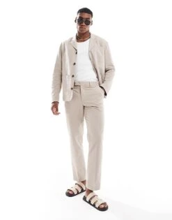 Selected Homme Co-ord Causal Seersuker Set