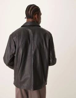 Selected Homme Real Leather Blazer In Black For Men -Modish Mens Shop 207086710 5