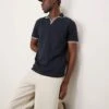 Selected Homme Polo Shirt With Revere Collar In Navy For Men Sky Captain