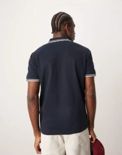 Selected Homme Polo Shirt With Revere Collar In Navy For Men Sky Captain -Modish Mens Shop 207086750 4