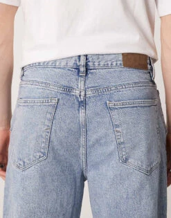 Selected Homme Kobe Loose Fit Pleat Jean In Light Blue For Men Light Blue Denim -Modish Mens Shop 207086774 4