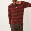 Selected Homme Alpaca Ombre Knitted Jumper In Red For Men Red Ochre