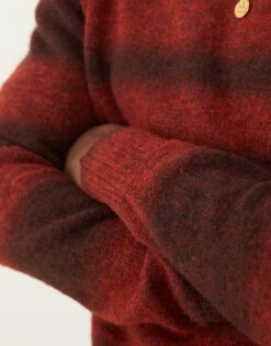 Selected Homme Alpaca Ombre Knitted Jumper In Red For Men Red Ochre -Modish Mens Shop 207086792 3