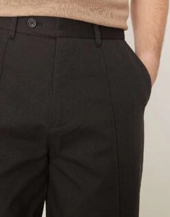 Selected Homme Tony Wide Leg Pleated Cordura Trouser In Black For Men -Modish Mens Shop 207086800 5