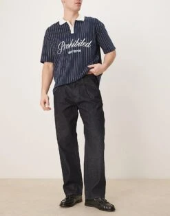 Selected Homme Kobe Loose Fit Pleat Jean In Dark Navy For Men Dark Blue Denim -Modish Mens Shop 207086871 1 darkbluedenim 1