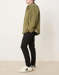 Selected Homme Leon Slim Fit Jeans In Black For Men Black Denim -Modish Mens Shop 207103740 3