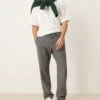 Selected Homme Robert Straight Fit Trouser With Elastic Waistband In Grey For Men Grey Melange
