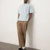 Selected Homme Oversized Heavy Weight T-shirt In Light Blue For Men Winter Sky