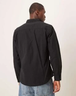 Selected Homme Linen Blend Slim Shirt In Black For Men -Modish Mens Shop 207132717 4