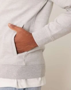 Selected Homme Jersey Bomber Jacket In Light Grey For Men Light Grey Melange -Modish Mens Shop 207132791 4