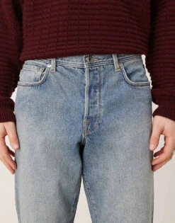 Selected Homme Cole Regular Tapered Fit Jeans In Mid Blue For Men Blue Denim -Modish Mens Shop 207132840 5