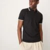 Selected Homme Tipped Polo Shirt In Black For Men